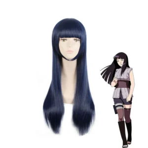 Cosplay Manga Perruque Hinata Hyuga Bleue Clan Hyuga