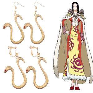 Boucles d'oreilles Serpent Dorées - Boa Hancock One Piece