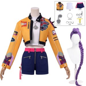 Costume Cosplay Rumi – KPop Demon Hunters – Tenue Complète avec Perruque & Accessoires