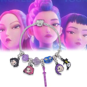 Bracelet KPOP Demon Hunter | Bijou Charms des Héroïnes du Film – Rumi, Zoey, Mira & Derpy