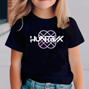 T-shirt Enfant KPOP Demon Hunter – Logo HUNTR/X Officiel | Style Minimaliste K-pop