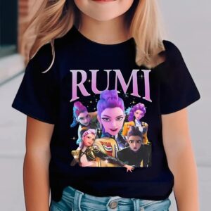 T-shirt Enfant KPOP Demon Hunter – Rumi Edition | HUNTR/X Leader – Style K-pop et Anime