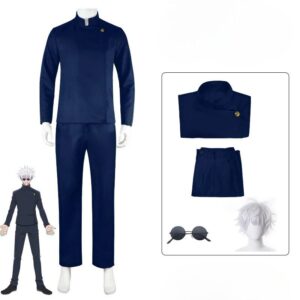 Cosplay Gojo Satoru Cosplay Anime Jujutsu Kaisen Bleu