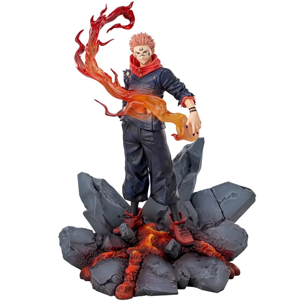 Figurine Ryomen Sukuna 18 cm – Jujutsu Kaisen | Effets de Flammes et Base Volcanique – Image 4