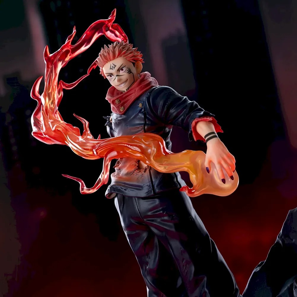 Figurine Ryomen Sukuna 18 cm – Jujutsu Kaisen | Effets de Flammes et Base Volcanique – Image 2