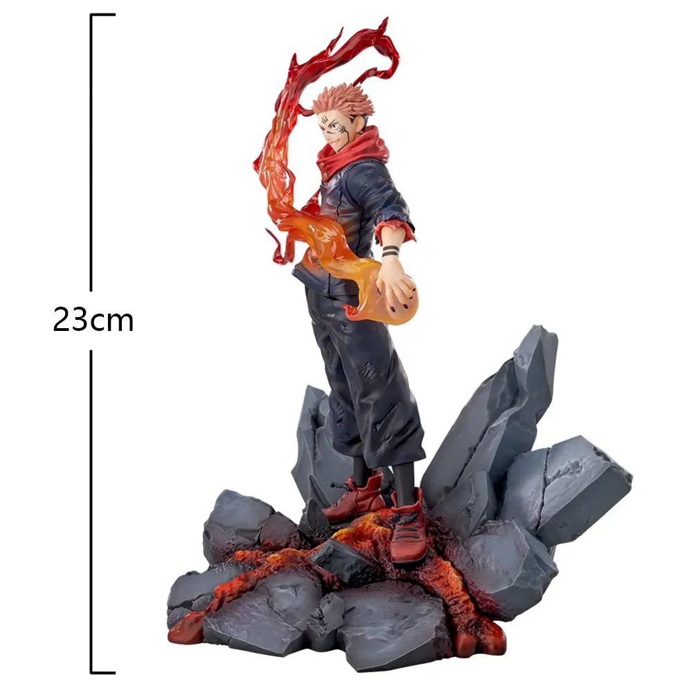 Figurine Ryomen Sukuna 18 cm – Jujutsu Kaisen | Effets de Flammes et Base Volcanique – Image 7